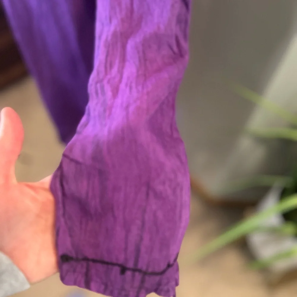 Ananda’s Collection Purple Embroidered Tunic Dress Boho lagenlook beach coverup - Picture 6 of 11